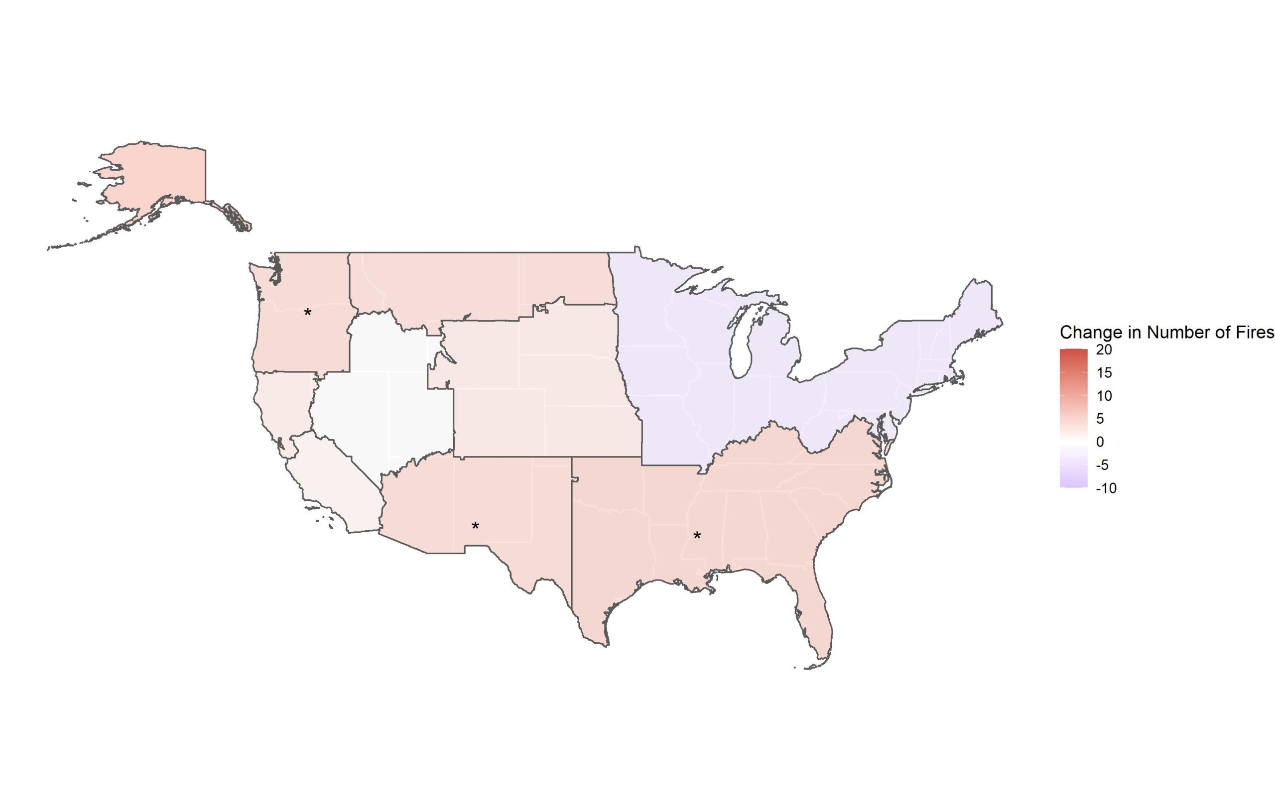 A map of Very Large Fires (75th Percentile or greater)
